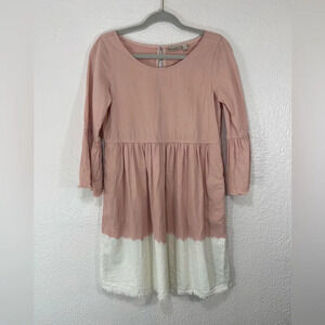 Anthropologie Holding Horses Lilibet Baby Doll Pink Dip Dye Ombre Dress Women 0